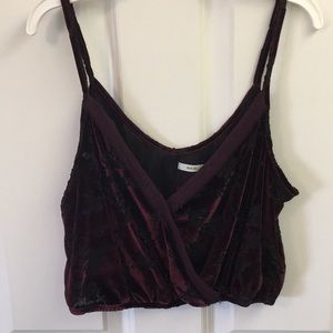 maroon and black crop too